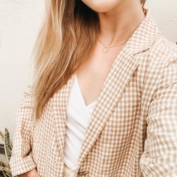 Madewell NWOT Gingham Dorset Blazer Medium - Picture 6 of 9